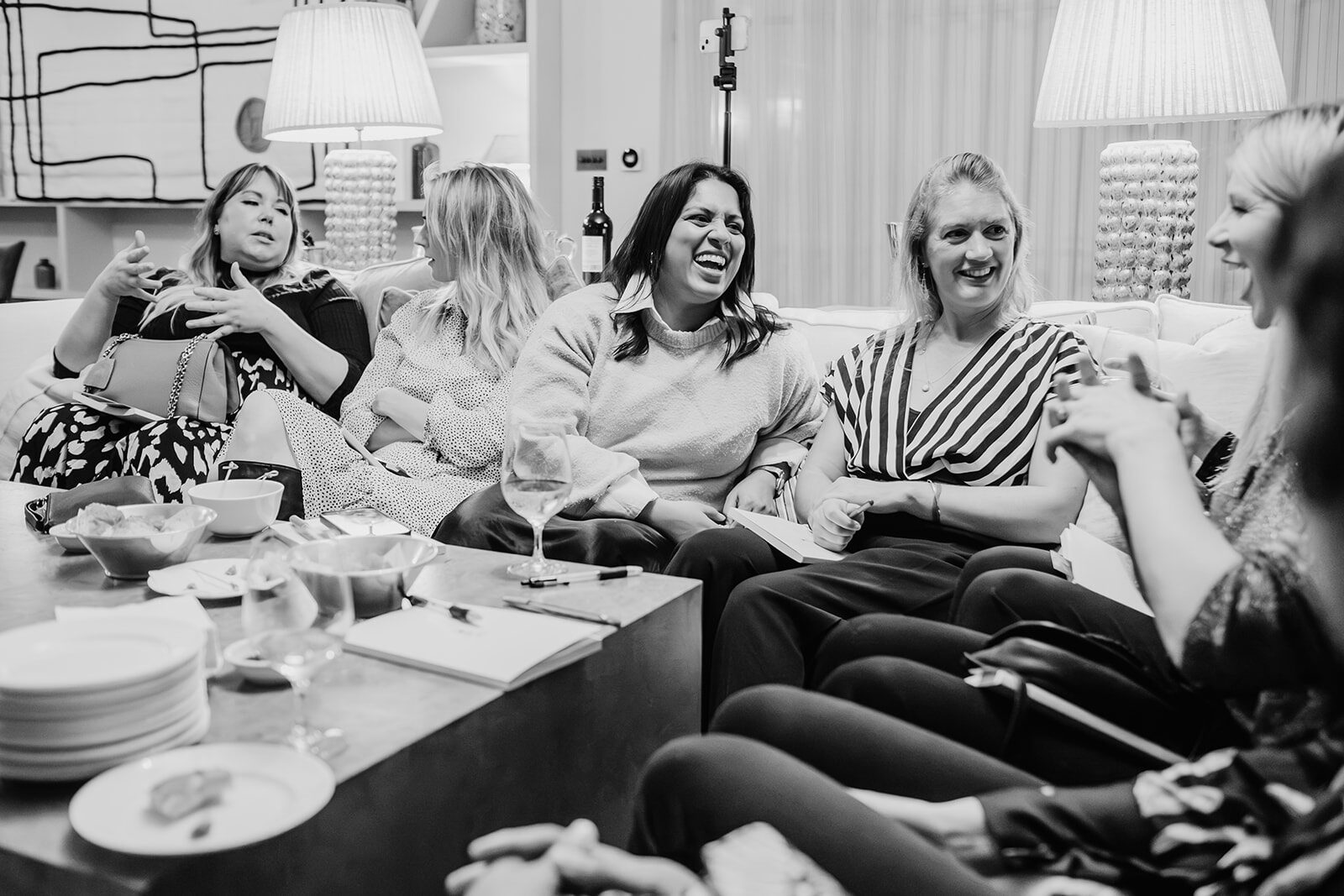 Guests enjoying dinner